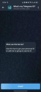 What’s my Telegram ID? 1