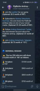 FlyBirdie Airdrop 2