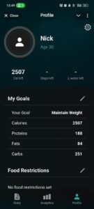 Nourish AI: Счетчик калорий. Calorie tracker 3