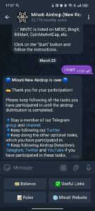 Minati Airdrop (New Round) 3