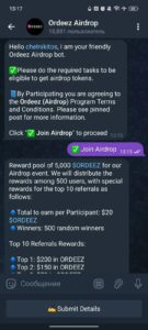 Ordeez Airdrop 1