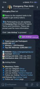 Changpeng Zhao Airdrop 2