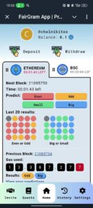 FairGram App | Predict Odd/Even/Small/Big of gas on Telegram 1