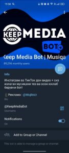 Keep Media Bot | Musiqalar | Instagram | TikTok 4