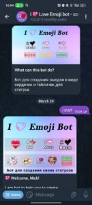 I 💖 Love Emoji bot 1