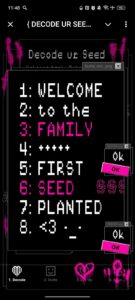 { DECODE UR SEED } 2