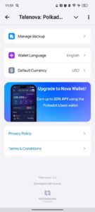 Telenova: Polkadot Wallet 3