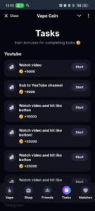 VAPE COIN — Tap to Earn 4