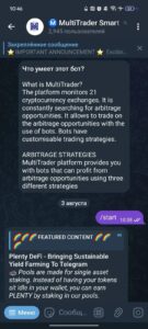 Ⓜ️ MultiTrader Smart Arbitrage Trading Platform 1