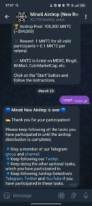 Minati Airdrop (New Round) 2