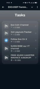 EXO/USDT Farming Bot APP 1