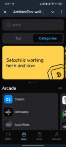 ArchitecTon: wallet & apps catalog 2