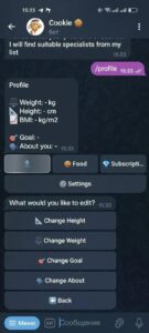 Cookie, dietary bot 4