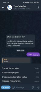 TrueCallerBot 2