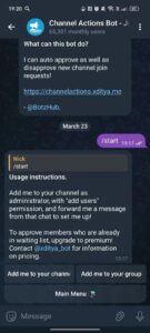 Channel Actions Bot — Join Approver (Auto Approve Join Requests) 3