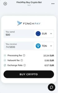 FinchPay Buy Crypto Bot 1