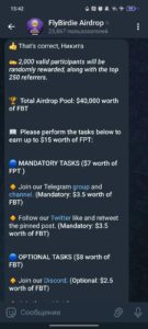 FlyBirdie Airdrop 1