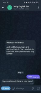 Andy English Bot 2