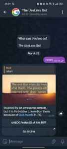 The UseLess Bot 1
