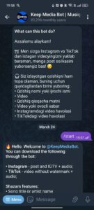 Keep Media Bot | Musiqalar | Instagram | TikTok 1