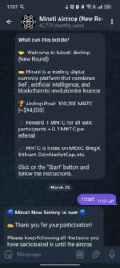 Minati Airdrop (New Round) 1