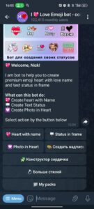 I 💖 Love Emoji bot 2