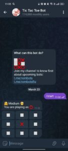 Tic Tac Toe Bot 3