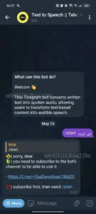 Text to Speech || Telegram bot 2