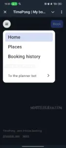 Timepong — My bookings 2