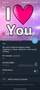 I 🩷 Love You Emoji bot — создать статус 4